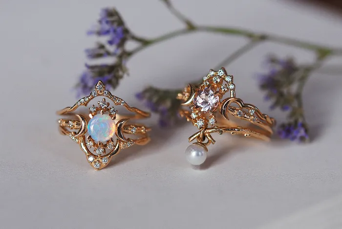 Morganite Wandering Star Ring Sofia Zakia Rings