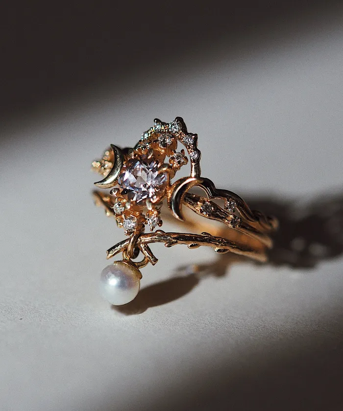 Morganite Wandering Star Ring Sofia Zakia Rings