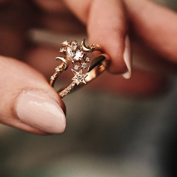 Morganite Wandering Star Ring Sofia Zakia Rings