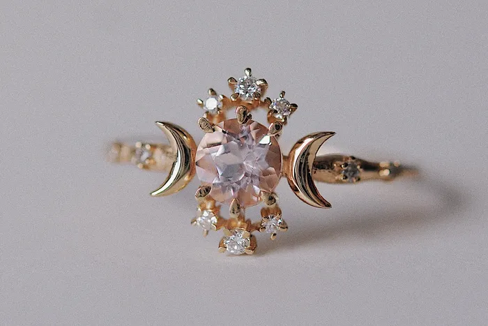Morganite Wandering Star Ring Sofia Zakia Rings