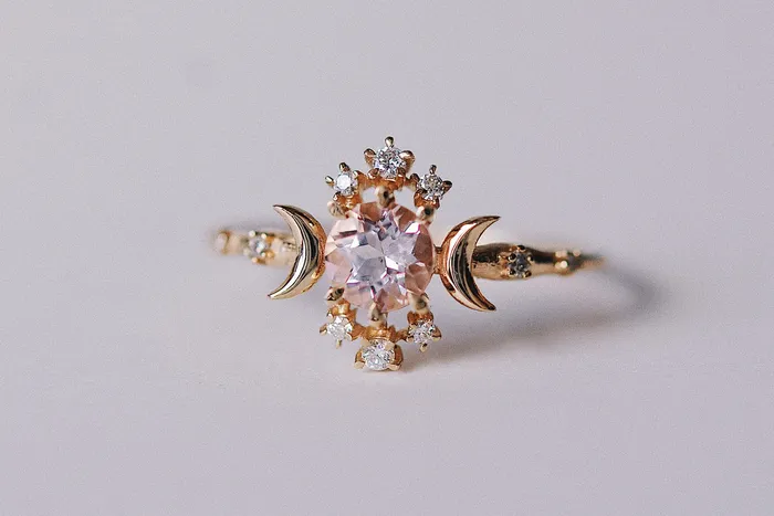 Morganite Wandering Star Ring Sofia Zakia Rings