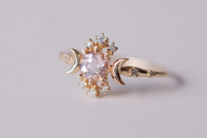 Morganite Wandering Star Ring Sofia Zakia Rings