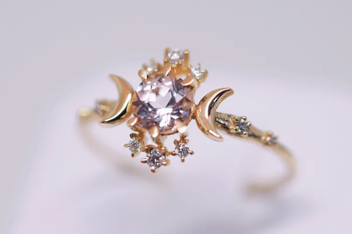 Morganite Wandering Star Ring Sofia Zakia Rings