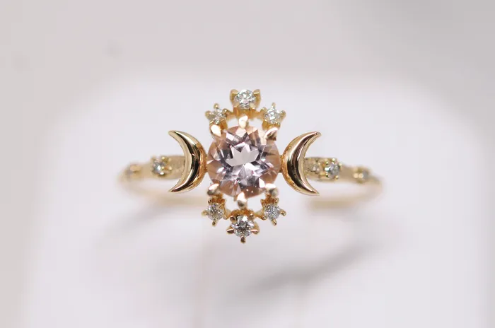 Morganite Wandering Star Ring Sofia Zakia Rings