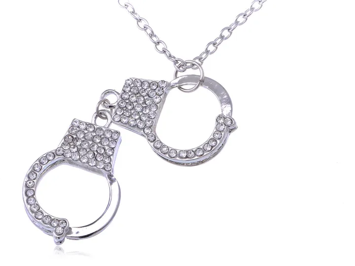 Necklaces Alilang Sexy Poe Cop Handcuff Pendant Necklace