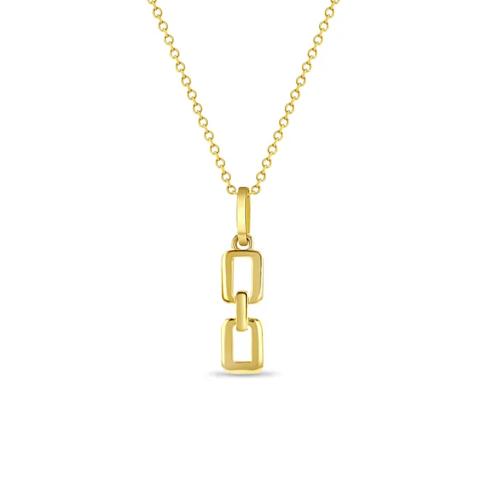 Necklaces PPLRHIDDENPRODUCT 14k Gold Linked Chain Womens Pendant