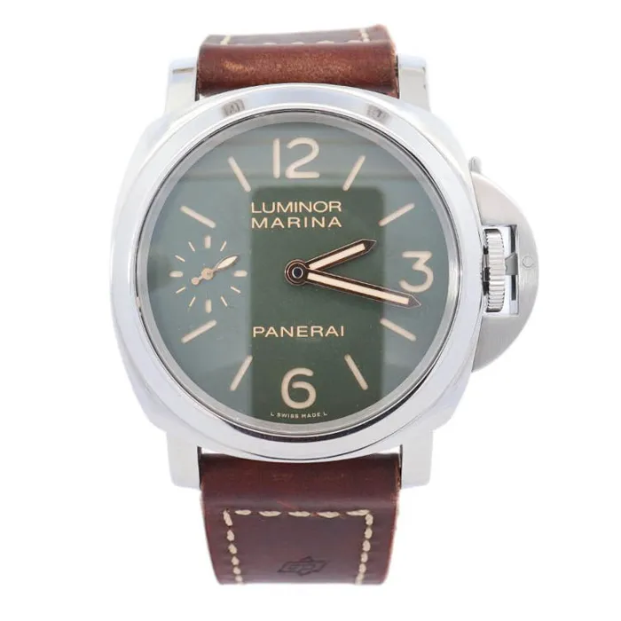 Panerai Luminor 44mm Green Dial Watch Ref PAM00911 Happy Jewelers Watches