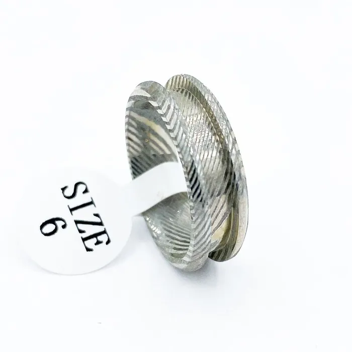 Patrick Adair Supplies Damascus Steel Ring Blank Rings
