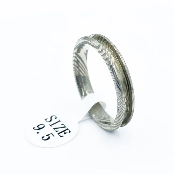 Patrick Adair Supplies Damascus Steel Ring Blank Rings
