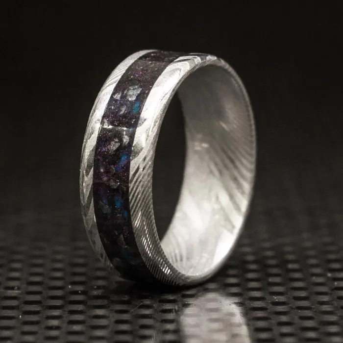 Patrick Adair Supplies Damascus Steel Ring Blank Rings