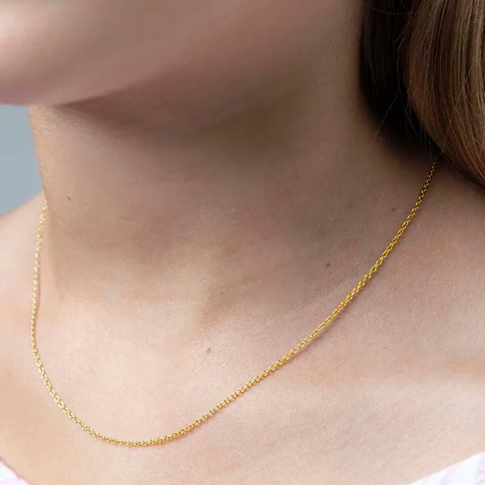PreStyled Sets PPLRHIDDENPRODUCT 18k Gold Classic 1mm Link 12 Baby Toddler Chain