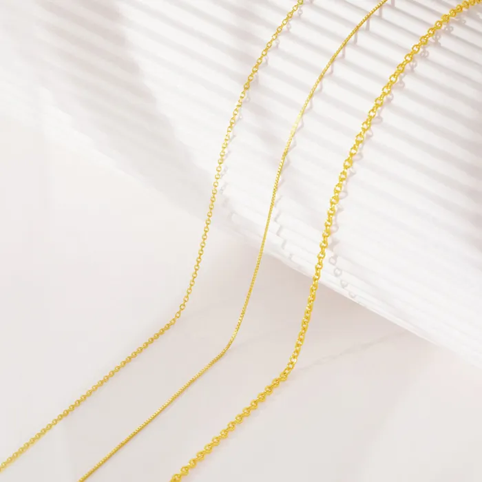 PreStyled Sets PPLRHIDDENPRODUCT 18k Gold Classic 1mm Link 12 Baby Toddler Chain