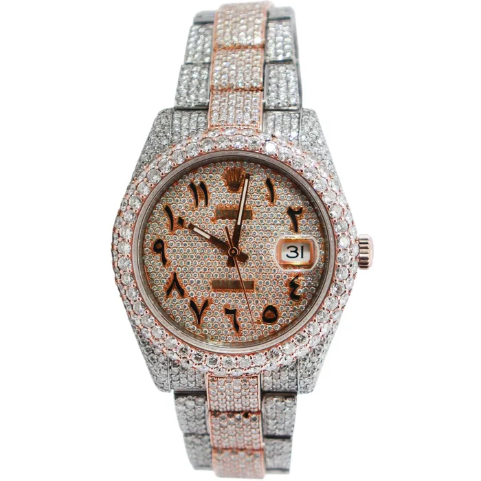 Rolex Datejust 41mm Pave Dial Watch Ref 126301 Happy Jewelers Watches