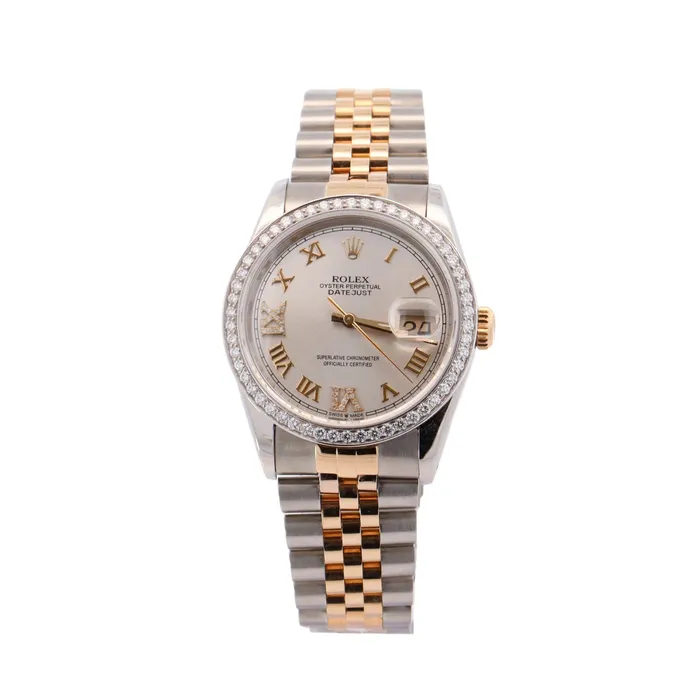 Rolex Datejust Two Tone Yellow Gold Steel 36mm Champagne Stick Dial Watch Reference 16233 Happy Jewelers Rings Rolex Datejust Two Tone Yellow Gold Steel 36mm Champagne Stick Dial Watch Reference 16233 Happy Jewelers Rings