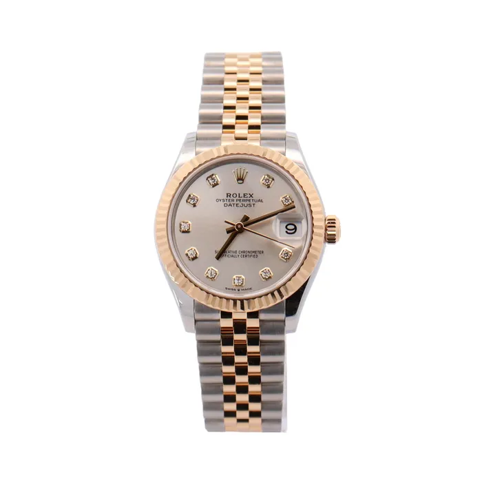 Rolex Datejust Yellow Gold and Stainless Steel 31mm SIlver Diamond Dial Watch Reference 278273 Happy Jewelers Earrings Rolex Datejust Yellow Gold and Stainless Steel 31mm SIlver Diamond Dial Watch Reference 278273 Happy Jewelers Earrings