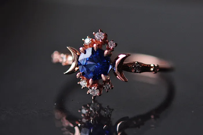 Sofia Zakia Rings Sapphire Wandering Star Ring