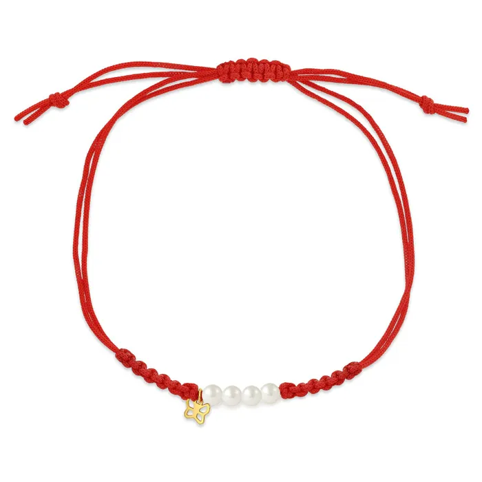 Teen Final Sale Bracelets 14k Gold Red Fortune Freshwater Pearl Kids Teen Bracelet Butterfly Charm Teen Final Sale Bracelets 14k Gold Red Fortune Freshwater Pearl Kids Teen Bracelet Butterfly Charm