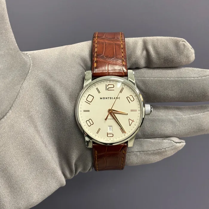 Watches Happy Jewelers Montblanc Time Walker 39mm White Dial Watch Ref 7210 Watches Happy Jewelers Montblanc Time Walker 39mm White Dial Watch Ref 7210