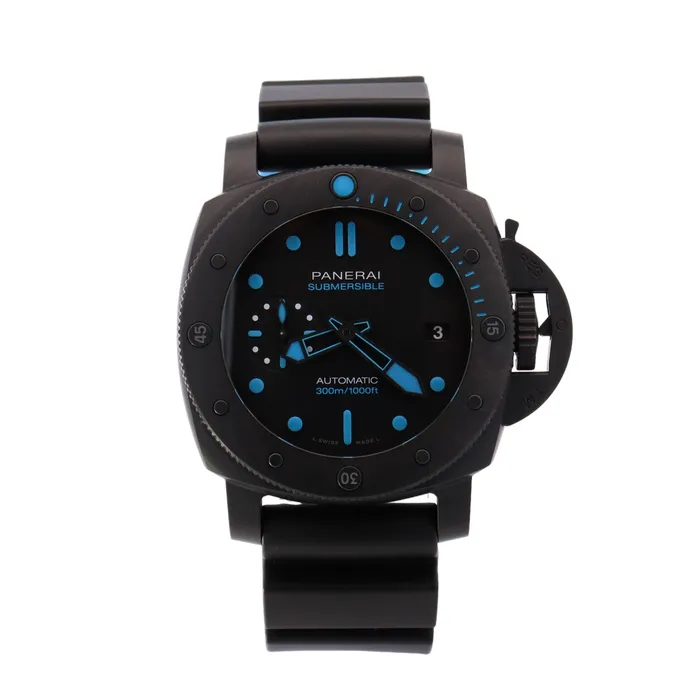Watches Happy Jewelers Panerai Luminor Submersible Carbon Fiber 42mm Black Dot Dial Watch Reference PAM00960