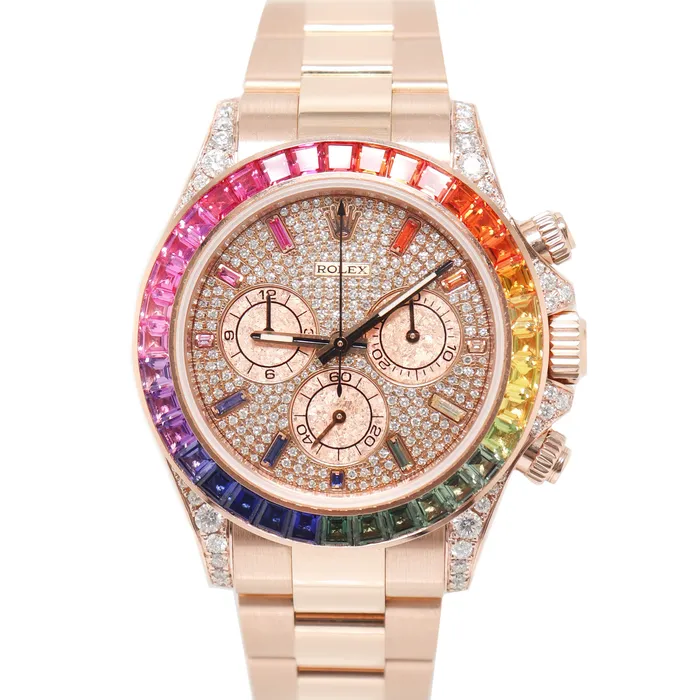 Watches Rolex Daytona 40mm Pave Dial Watch Ref 116505 Happy Jewelers