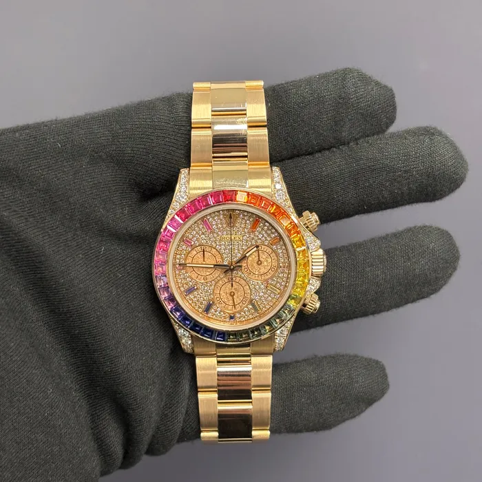 Watches Rolex Daytona 40mm Pave Dial Watch Ref 116505 Happy Jewelers Watches Rolex Daytona 40mm Pave Dial Watch Ref 116505 Happy Jewelers