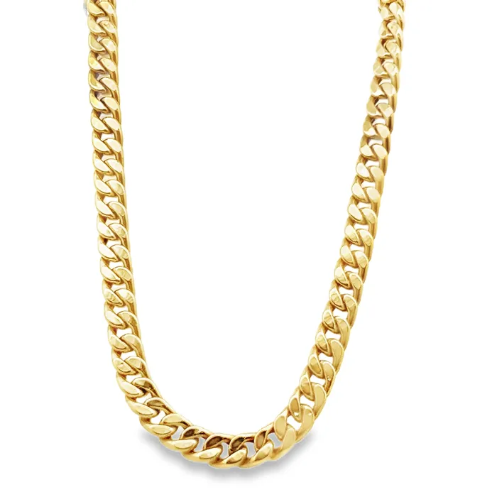 14kt Yellow Gold 55mm Hollow Curb Chain Classic Creations Necklaces