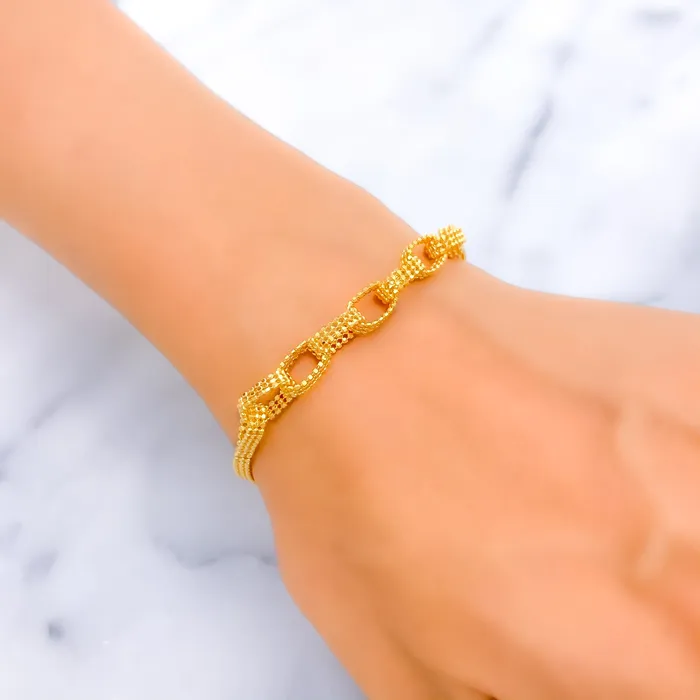 Andaaz Jewelers Bracelets Jazzy Ethereal 22K Gold Bracelet