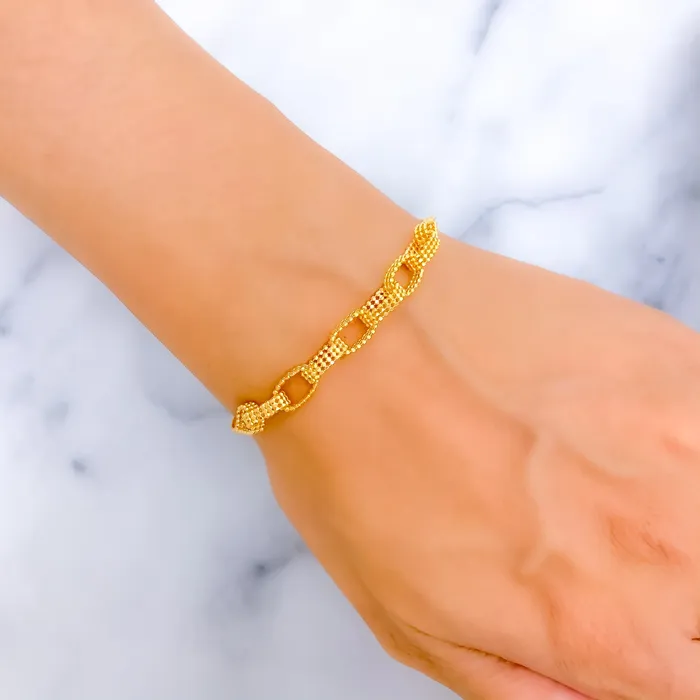 Andaaz Jewelers Bracelets Jazzy Ethereal 22K Gold Bracelet
