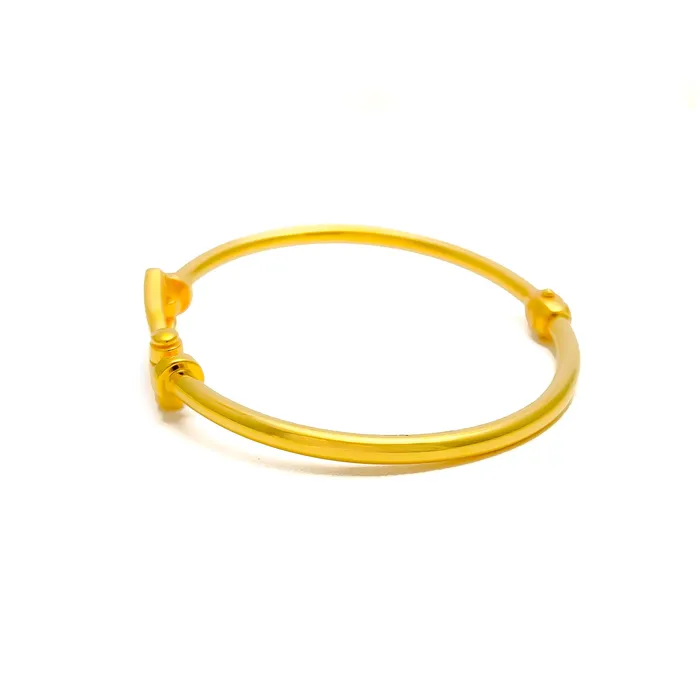 Andaaz Jewelers Bracelets Subtle Elegant 21k Gold Enameled Bangle Bracelet