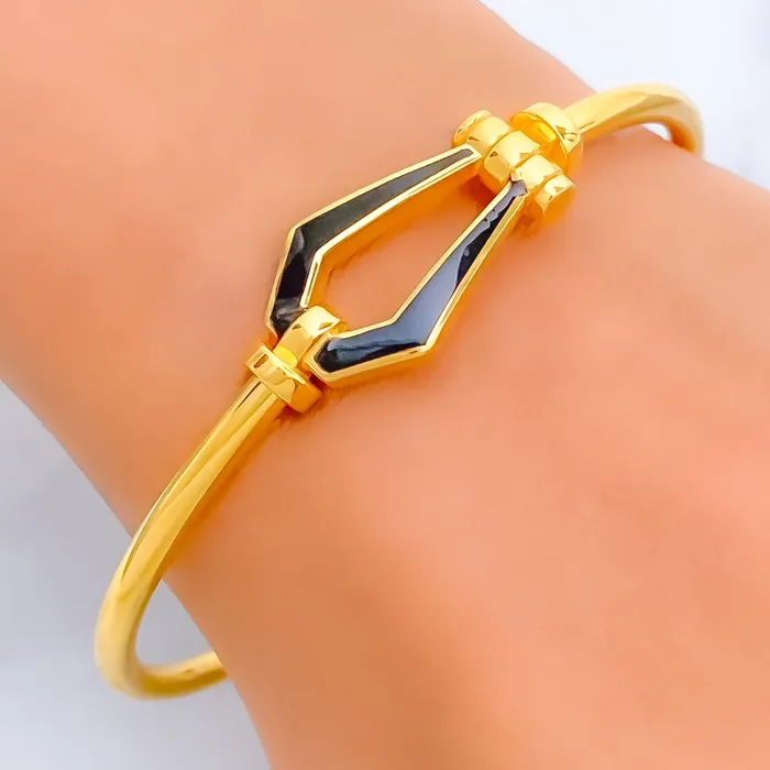 Andaaz Jewelers Colorful Stately 21k Gold Bangle Bracelet Bracelets
