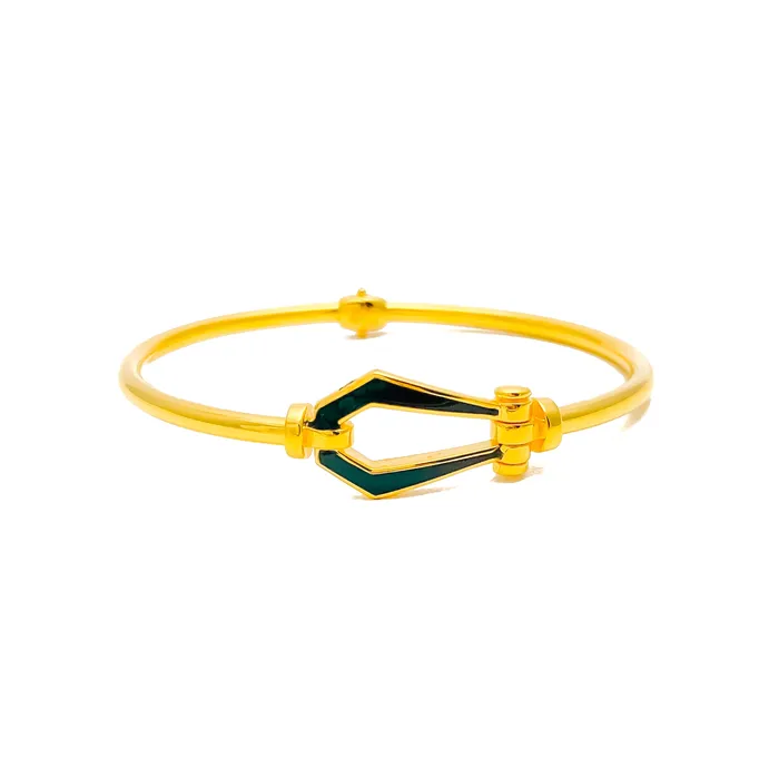 Andaaz Jewelers Colorful Stately 21k Gold Bangle Bracelet Bracelets