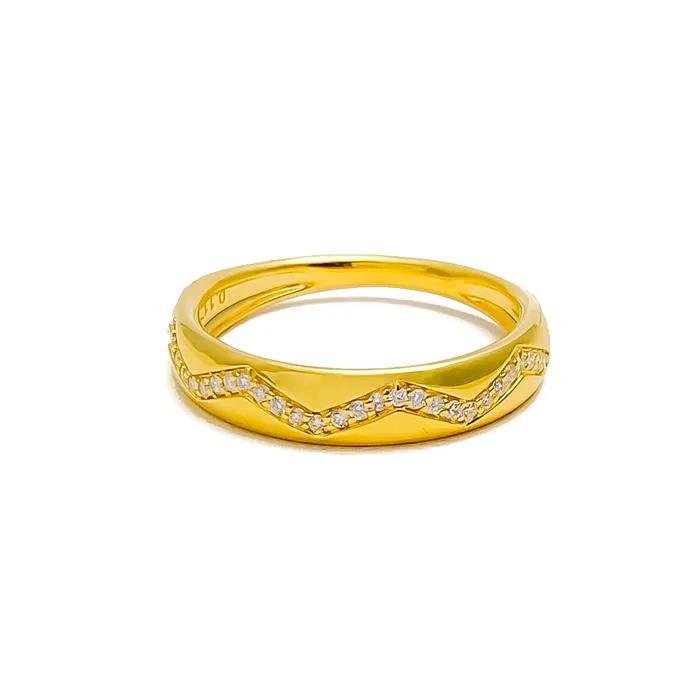 Andaaz Jewelers Delicate Delightful 18K Gold Diamond Ring Rings