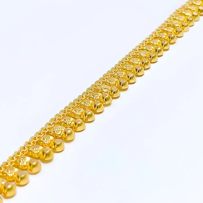 Andaaz Jewelers Detailed Classic Posh 22k Gold Anklet PreStyled Sets
