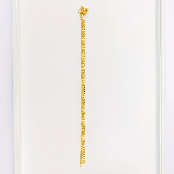 Andaaz Jewelers Detailed Classic Posh 22k Gold Anklet PreStyled Sets