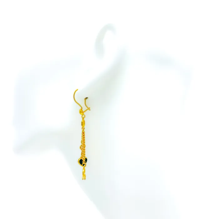 Andaaz Jewelers Earrings Trendy Chic 21k Gold CZ Hanging Earrings
