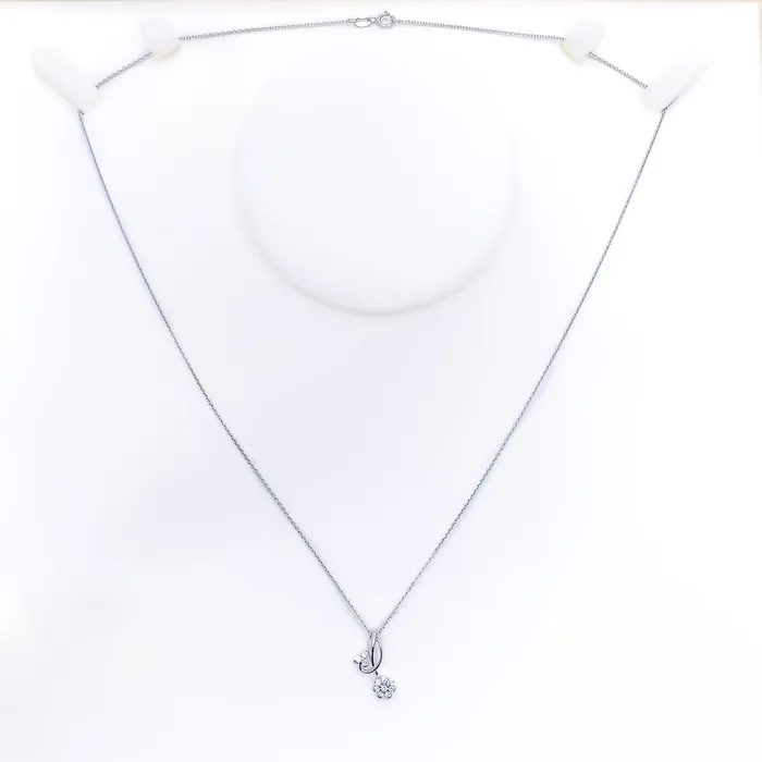 Andaaz Jewelers PreStyled Sets Attractive Modern Diamond 18k White Gold Pendant