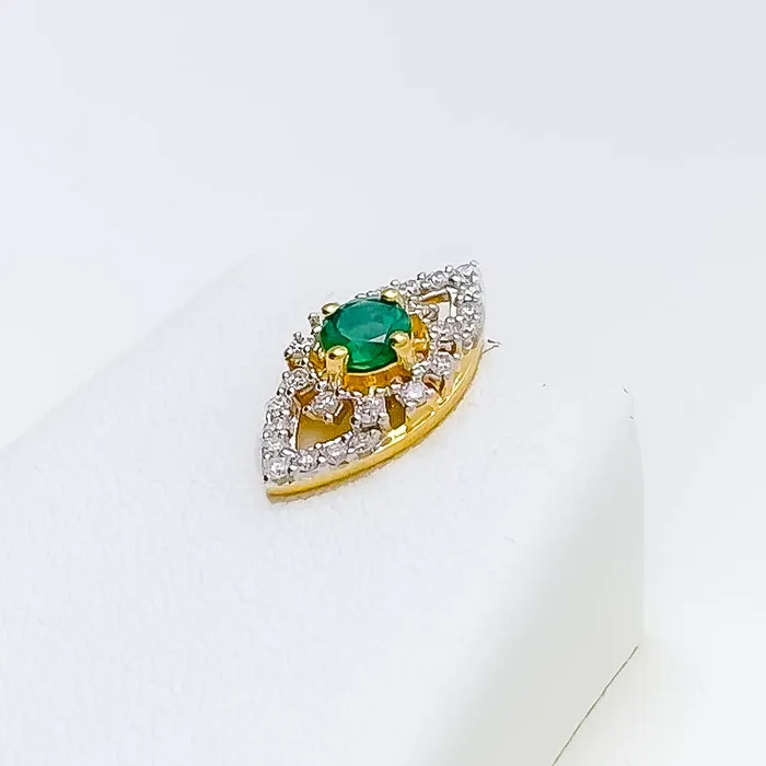 Andaaz Jewelers PreStyled Sets Elevated Marquise Drop Diamond 18k Gold Pendant Set