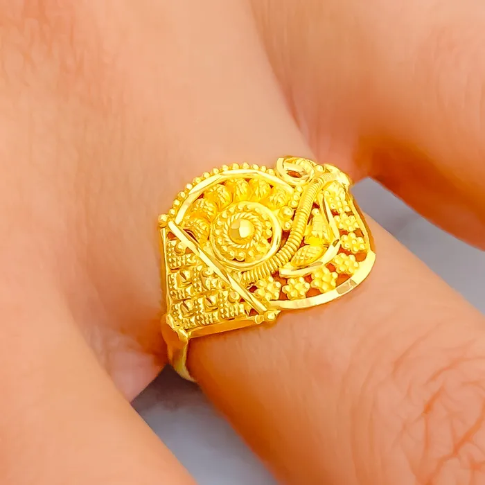 Andaaz Jewelers Rings Artistic Fancy 22K Gold Ring