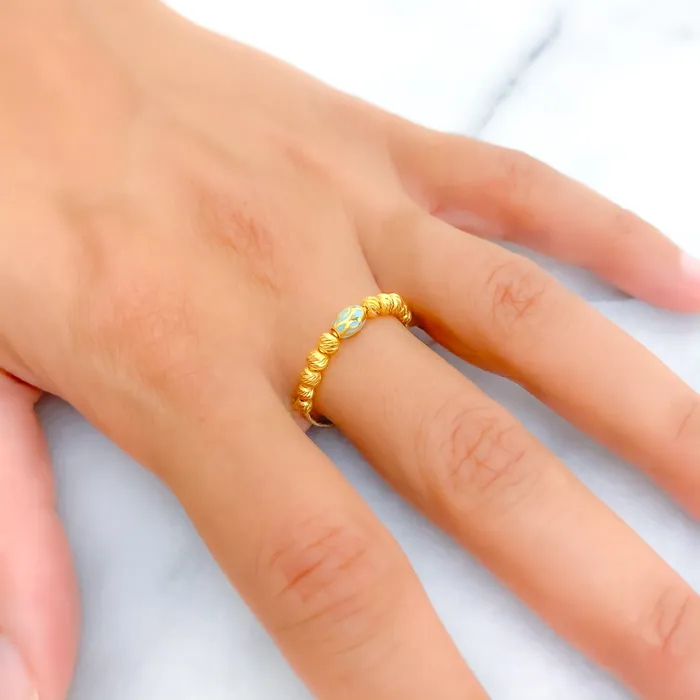 Andaaz Jewelers Rings Radiant Fashionable 21k Gold Ring