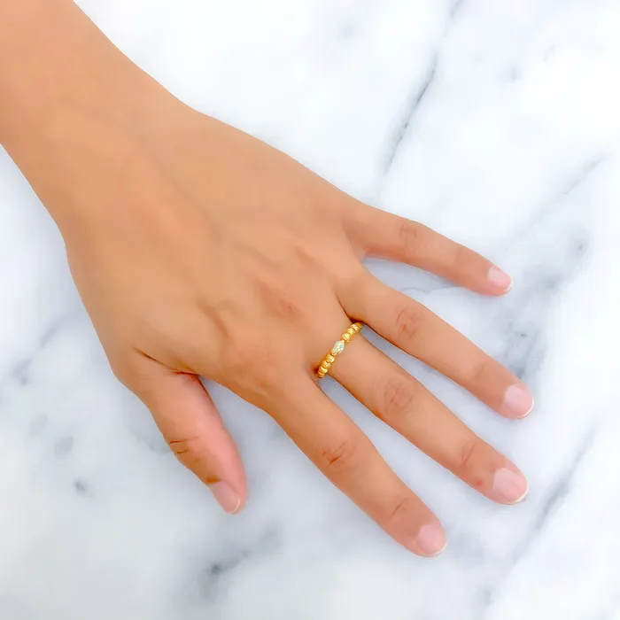 Andaaz Jewelers Rings Radiant Fashionable 21k Gold Ring