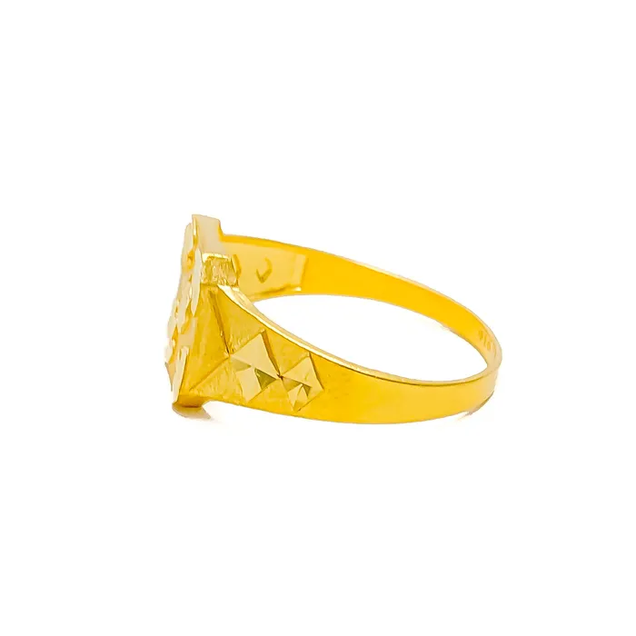 Andaaz Jewelers Rings Shimmering Classy Mens 22k Gold Ring
