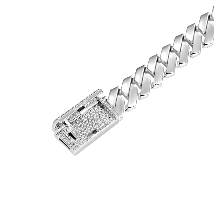 Aporro Brand Necklaces Custom Moissanite Plain Gold Prong Cuban Link Name Necklace Chain White Gold