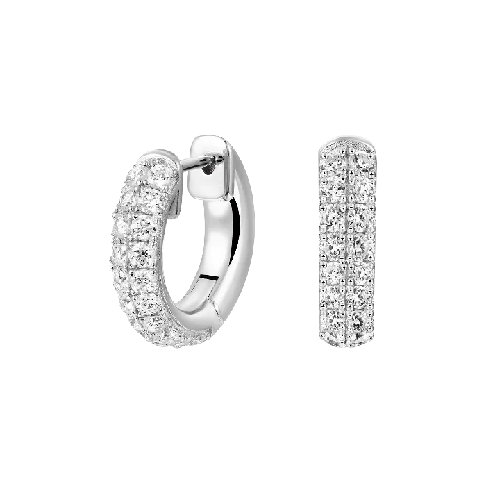 aporro Earrings Double Row Hoop Earring