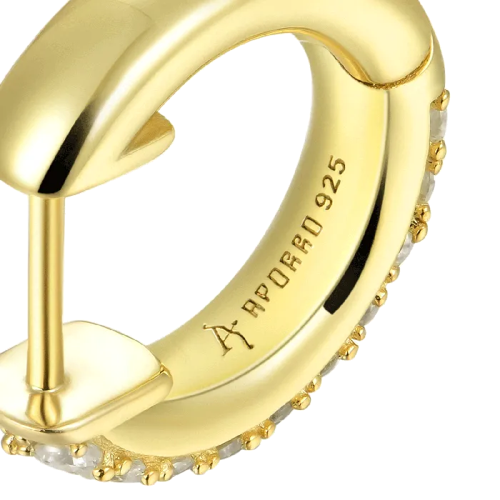 aporro Earrings Double Row Hoop Earring