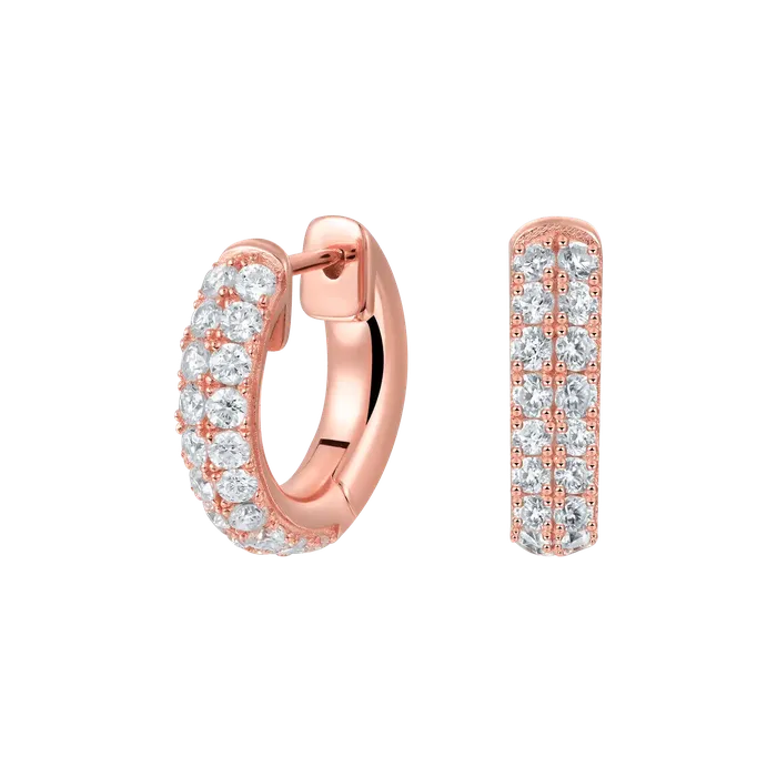 aporro Earrings Double Row Hoop Earring