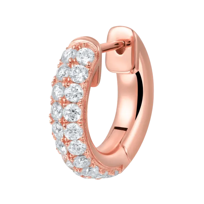 aporro Earrings Double Row Hoop Earring