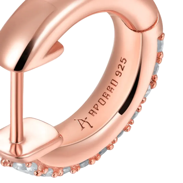 aporro Earrings Double Row Hoop Earring