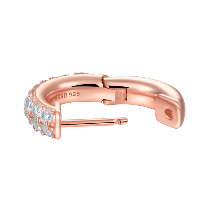 aporro Earrings Double Row Hoop Earring