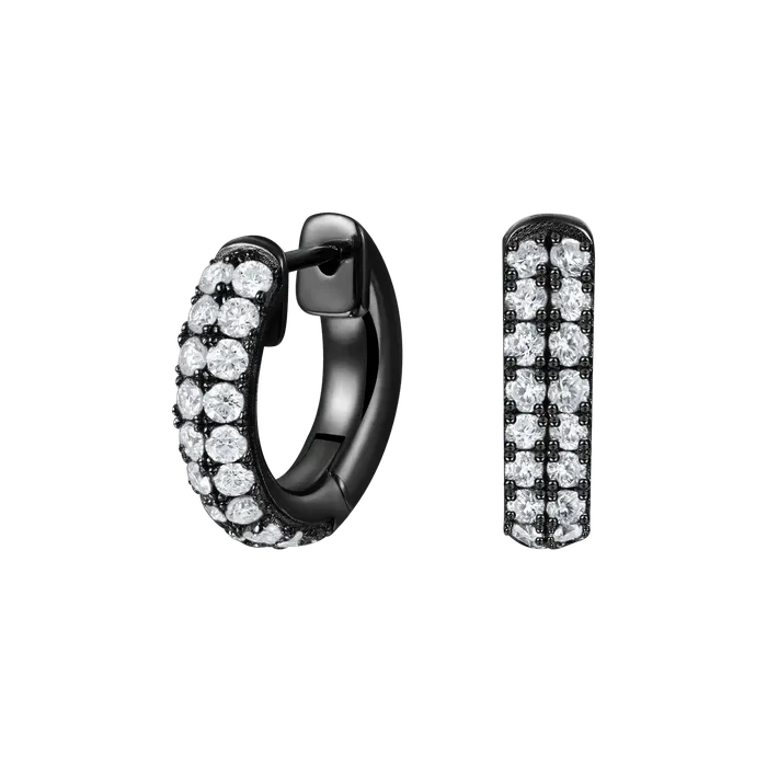 aporro Earrings Double Row Hoop Earring