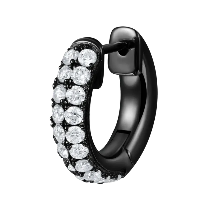 aporro Earrings Double Row Hoop Earring